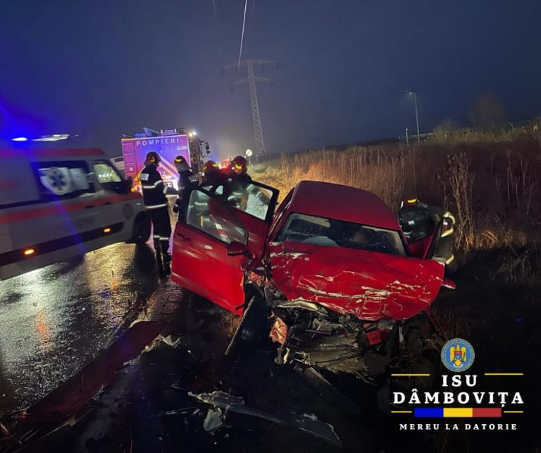 Read more about the article Accident grav lângă Târgoviște. O femeie a ajuns la spital