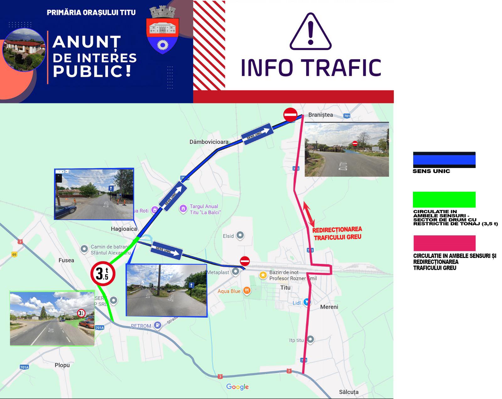 You are currently viewing TITU: Restricții de circulație și sectoare de drum cu sens unic în perioada 12 – 14 Septembrie
