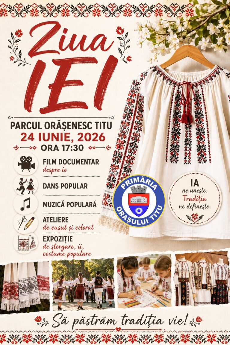 Read more about the article Titu marchează Ziua Universală a Iei printr-un program cultural diversificat