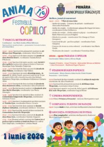 Read more about the article Primăria Municipiului Târgoviște vă invită la „ANIMAȚIE – Festivalul Copiilor”